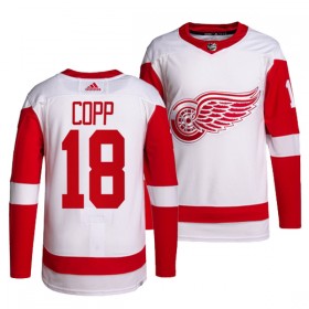 Detroit Red Wings tröja Andrew Copp 18 Adidas Vit Authentic - NHL Tröjor Herr